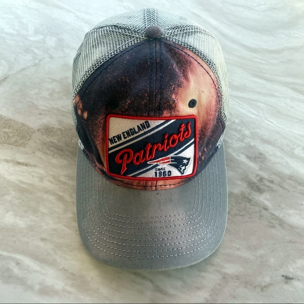 NFL New England Patriots Bleach Splatter Dad Hat